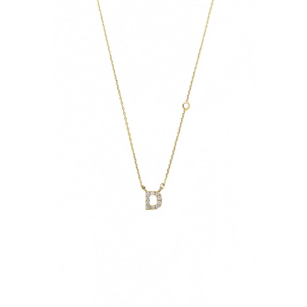 NEW TAI JEWELRY women's initial d necklace in gold